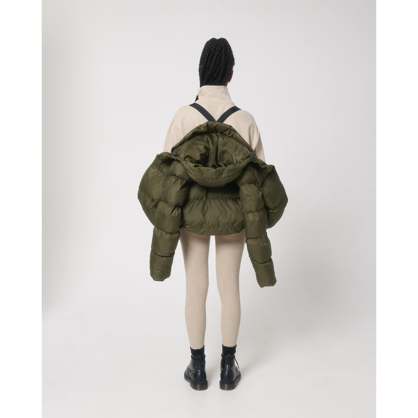 WMNS PUFFER JACKET VINTAGE KAKI