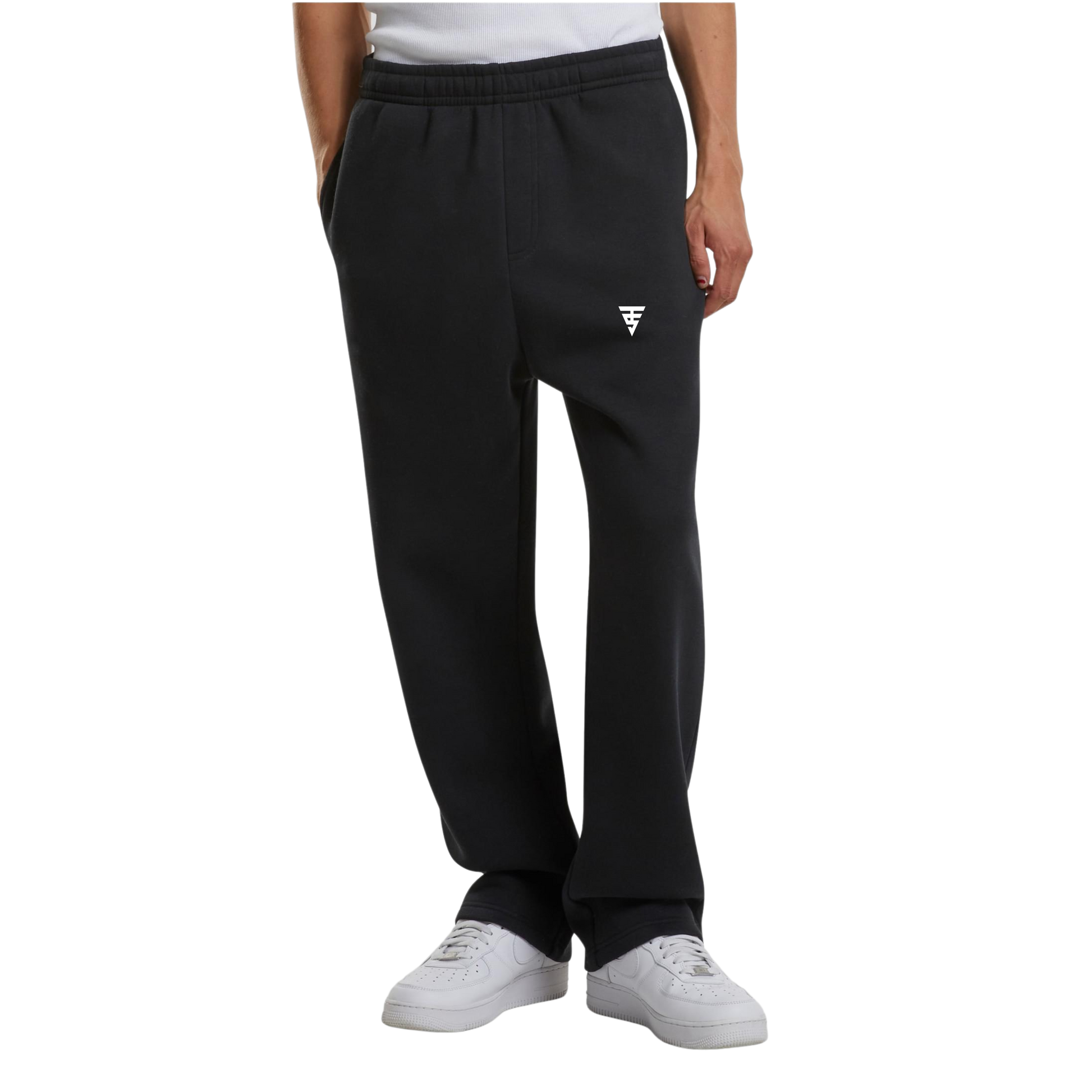 OPEN LEG JOGGER BLACK