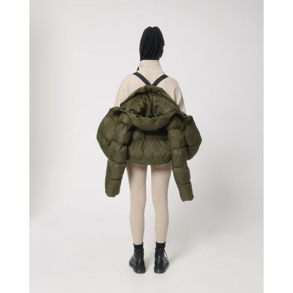 WMNS PUFFER JACKET VINTAGE KAKI