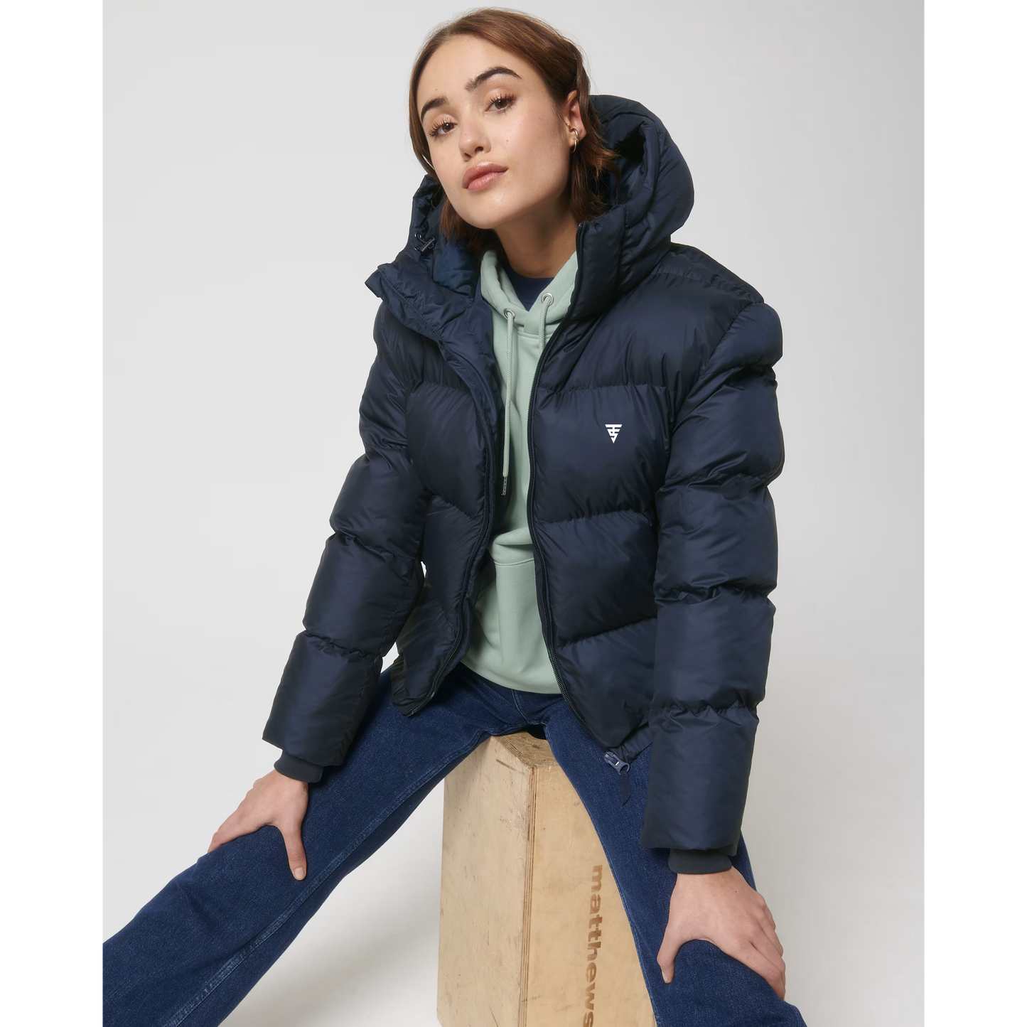 WMNS PUFFER JACKET NAVY BLUE