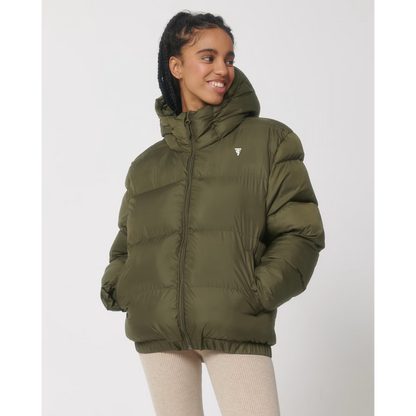 WMNS PUFFER JACKET VINTAGE KAKI